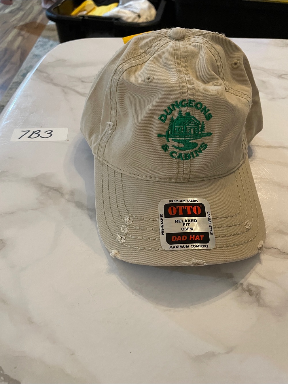 OTTO Beige Dad Cap with Red Label
